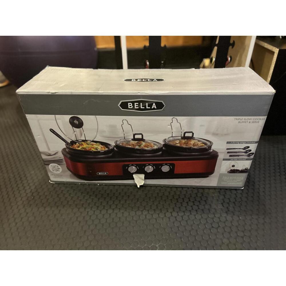 Bella Triple Slow Cooker Buffet & Server 3 - 1.5 Quart